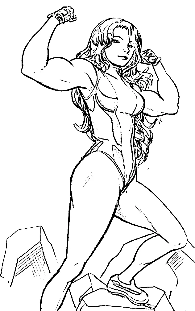 Desenhos de She Hulk Para Colorir 6