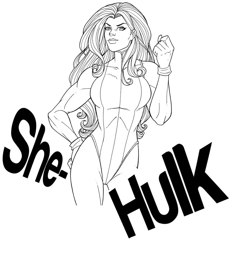 Desenhos de She Hulk Para Colorir 7