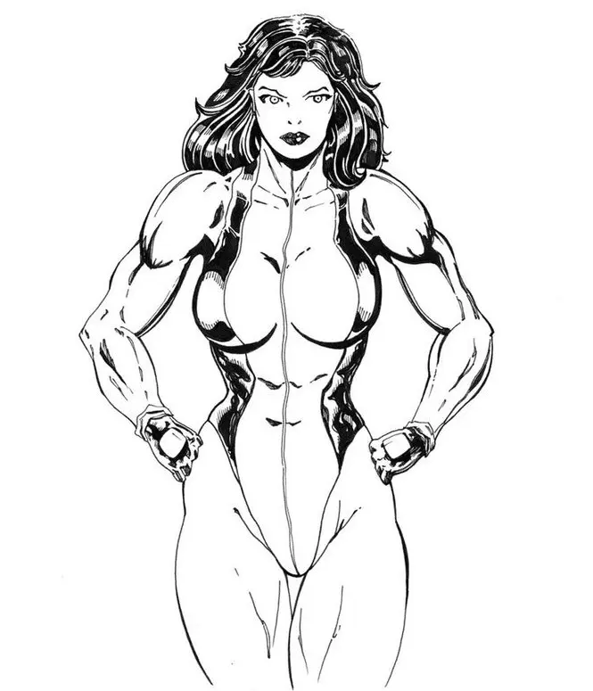 Desenhos de She Hulk Para Colorir 9