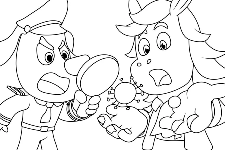 Desenhos de Detetive Labrador Para Colorir 3