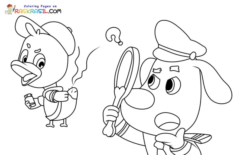 Desenhos de Detetive Labrador Para Colorir 4