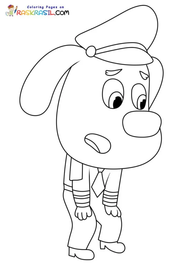 Desenhos de Detetive Labrador Para Colorir 7
