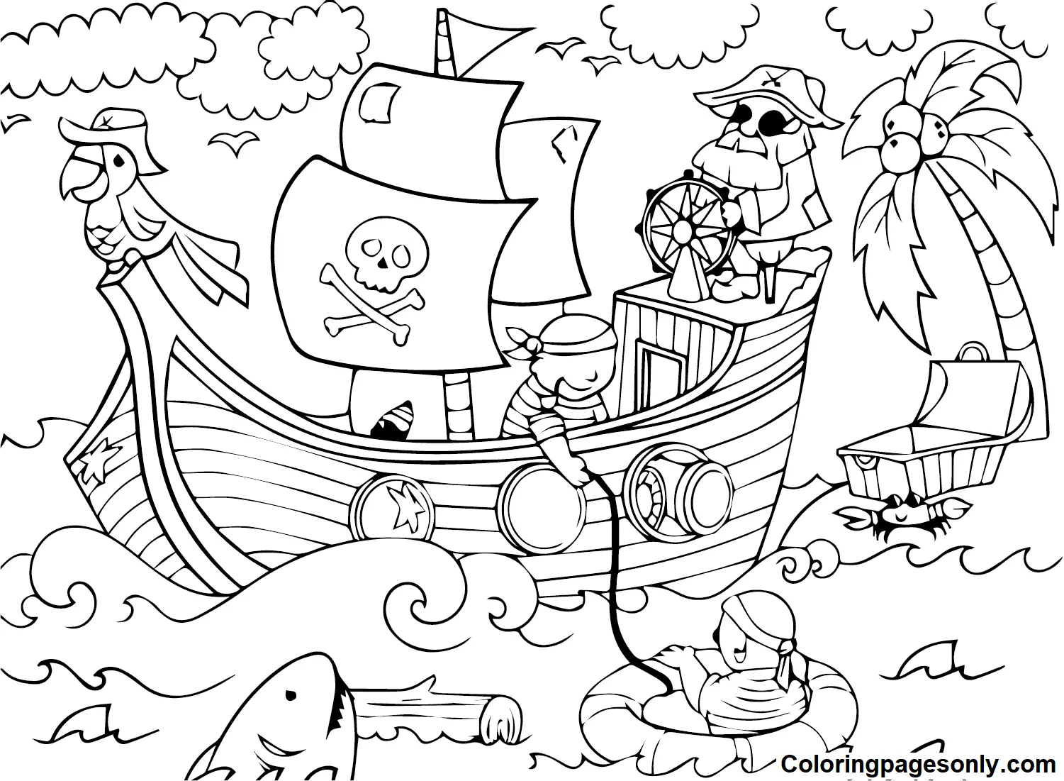 Ship Coloring Pages 2