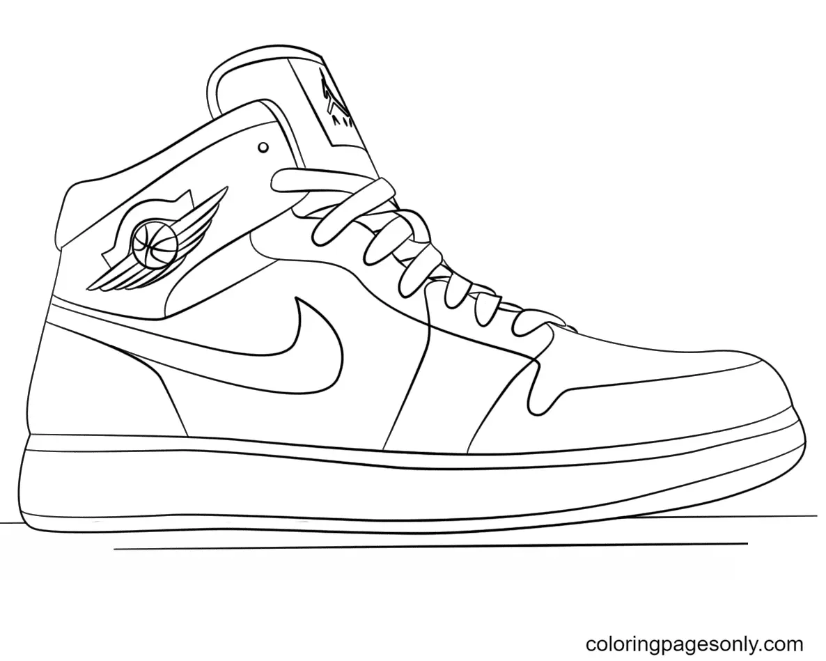Shoe Coloring Pages 1