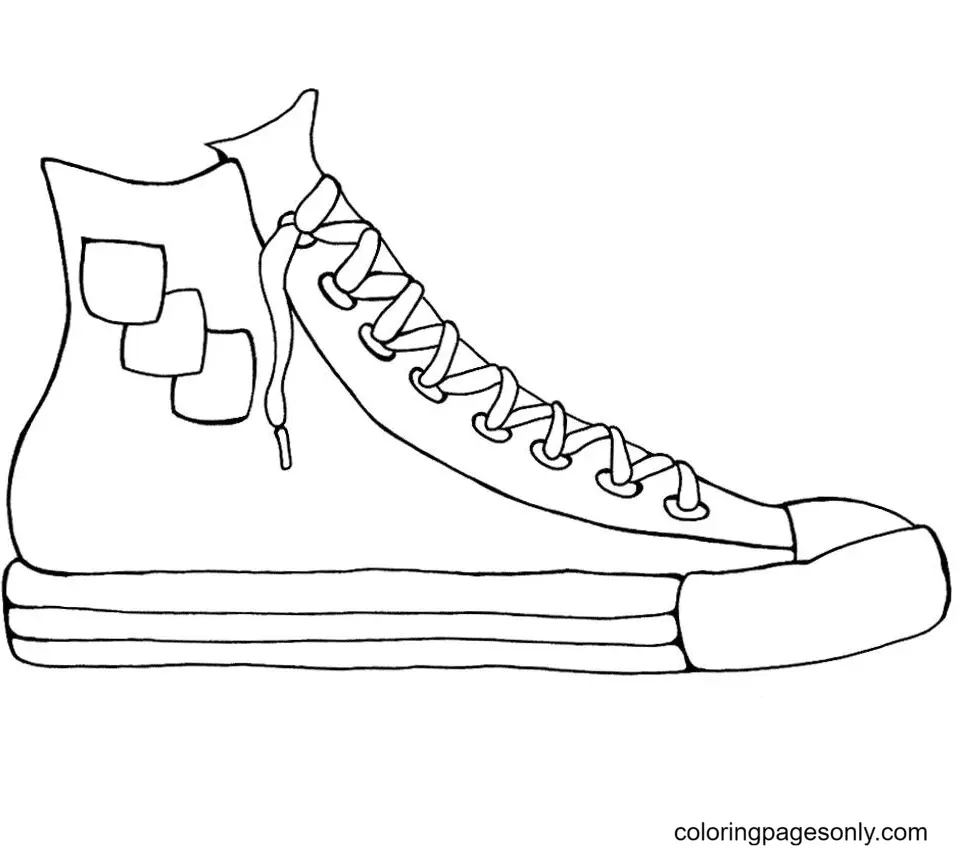 Shoe Coloring Pages 12