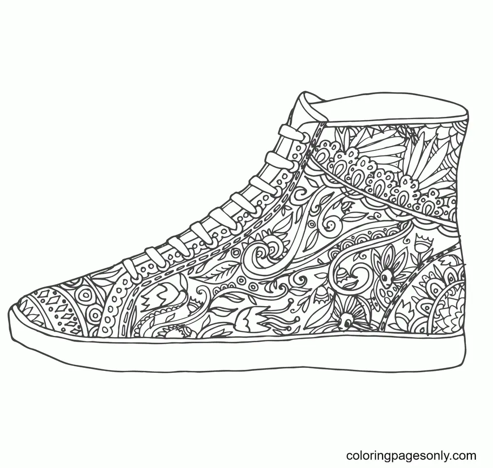 Shoe Coloring Pages 15