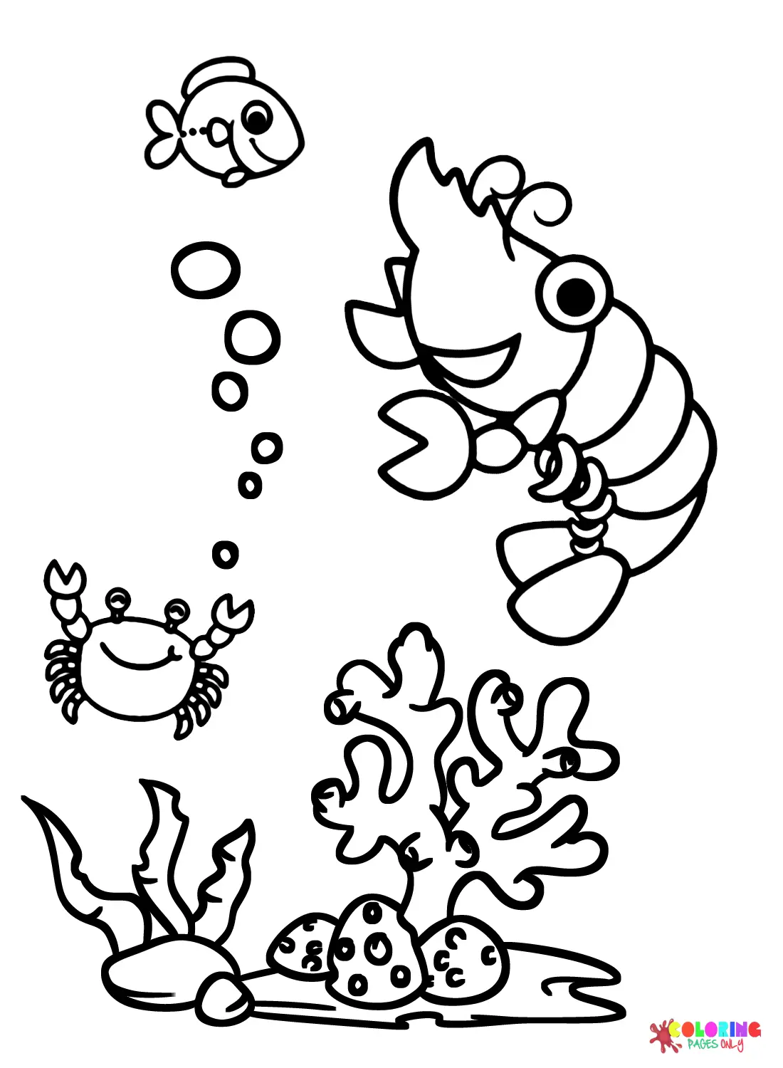 Desenhos de Camarao Para Colorir 13