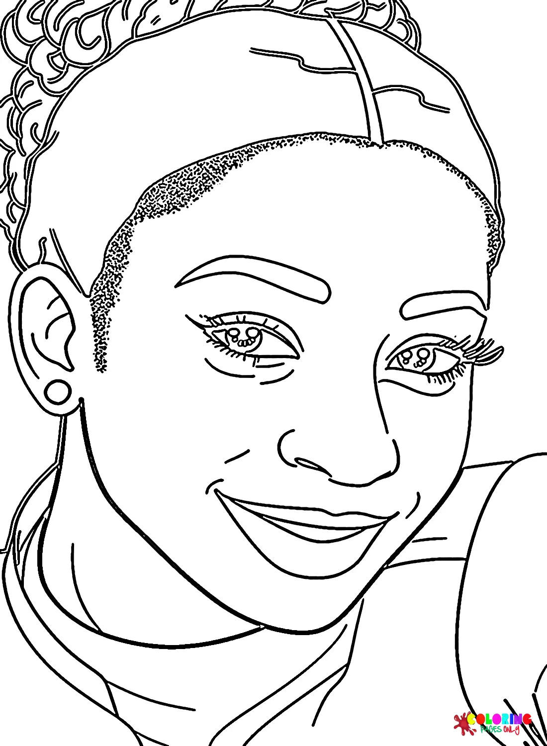Desenhos de Simone Biles Para Colorir 1