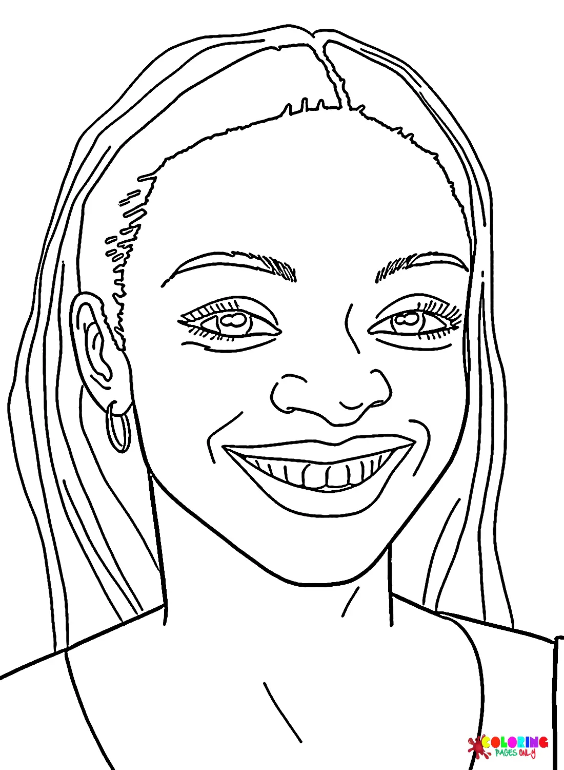 Desenhos de Simone Biles Para Colorir 3