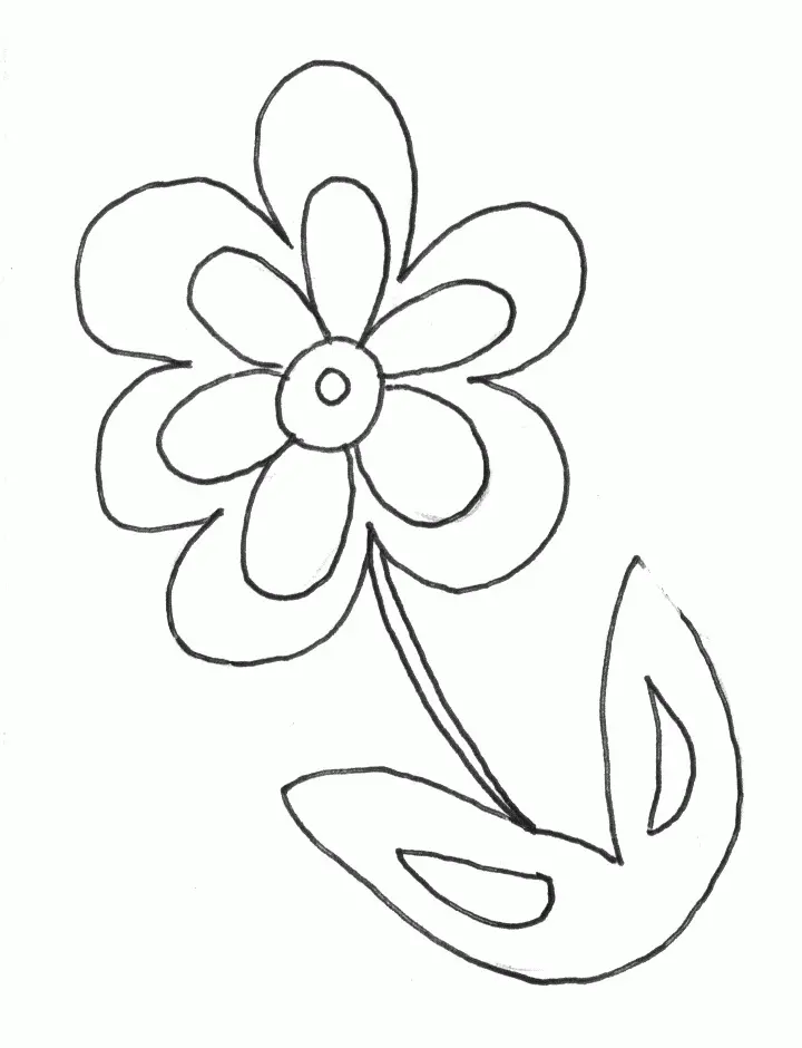 Flores Simples Para Colorear 19