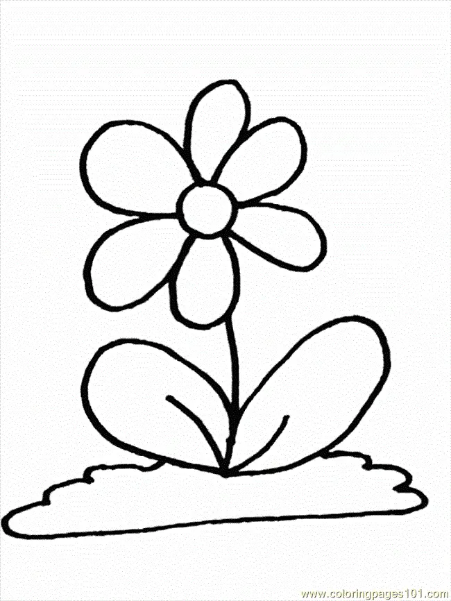 Flores Simples Para Colorear 23