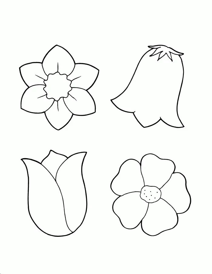 Flores Simples Para Colorear 9