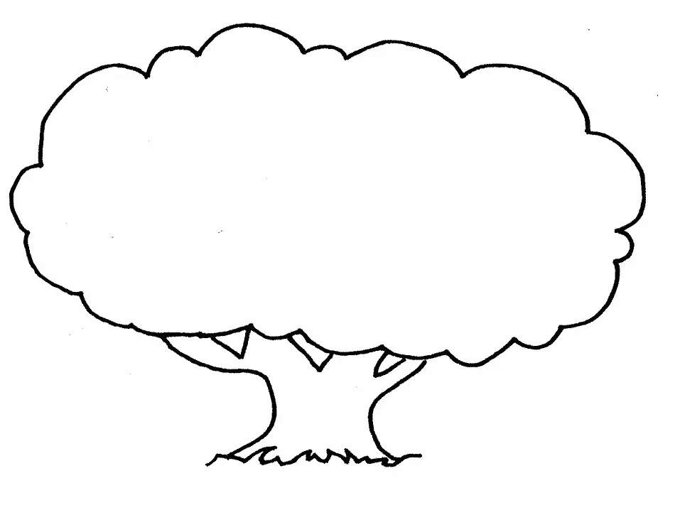 Simple Tree Coloring Pages 1