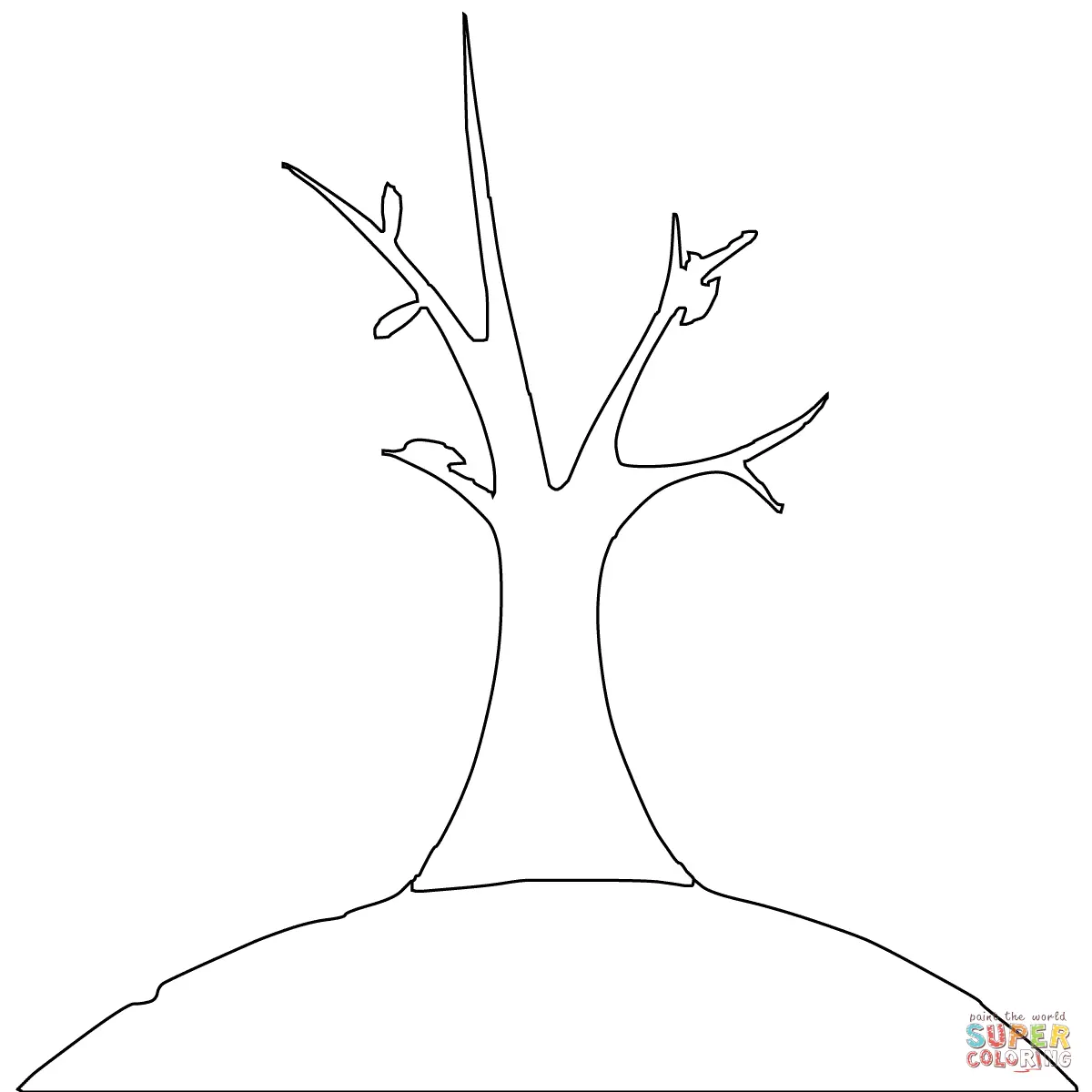 Simple Tree Coloring Pages 21