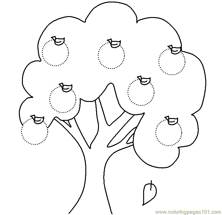 Simple Tree Coloring Pages 22