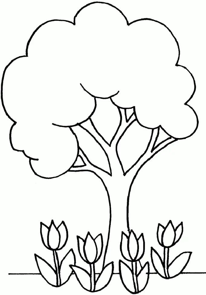 Simple Tree Coloring Pages 6