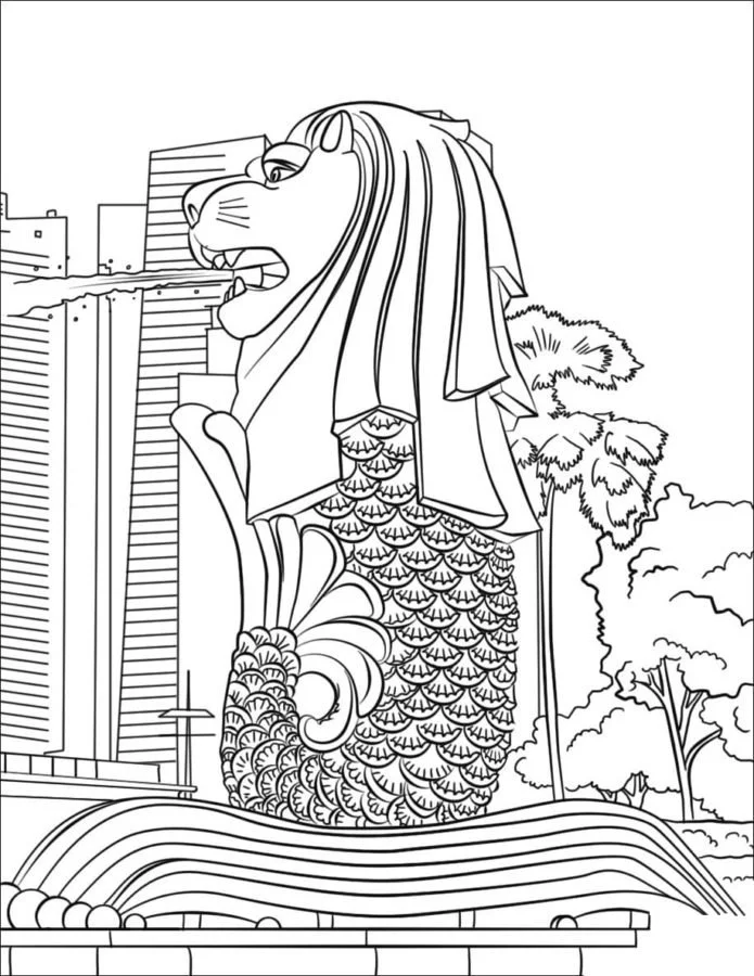 Singapore Coloring Pages 22
