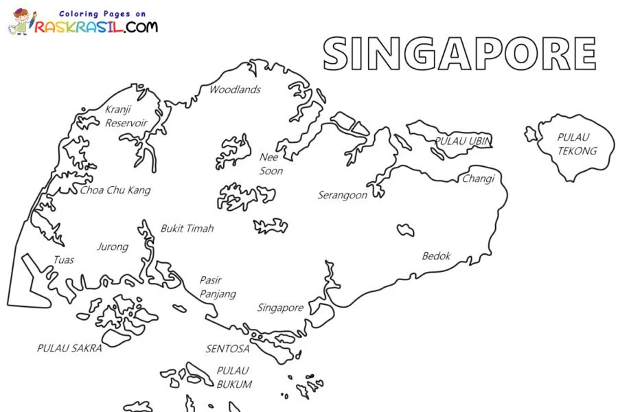 Singapore Coloring Pages 3