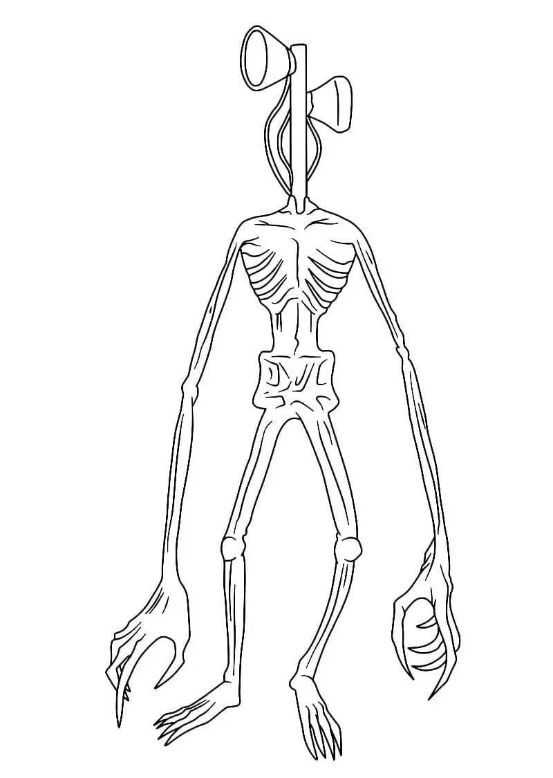 Siren Head Coloring Pages 1