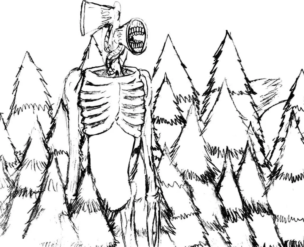 Siren Head Coloring Pages 12
