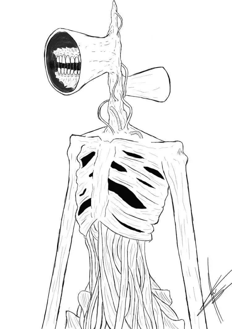 Siren Head Coloring Pages 13