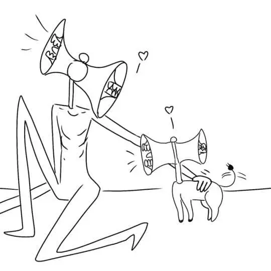 Siren Head Coloring Pages 14