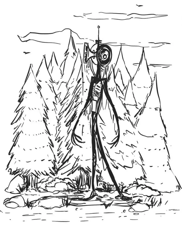 Siren Head Coloring Pages 25