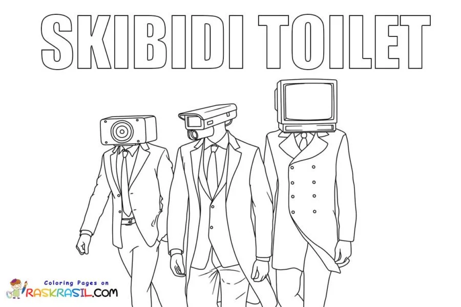 Desenhos de Skibidi Toilet Para Colorir 1
