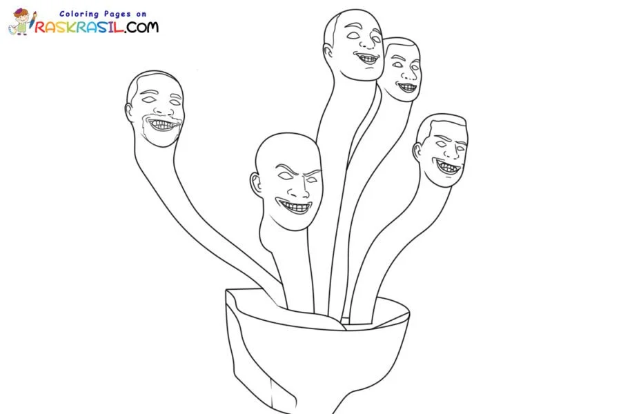 Desenhos de Skibidi Toilet Para Colorir 12