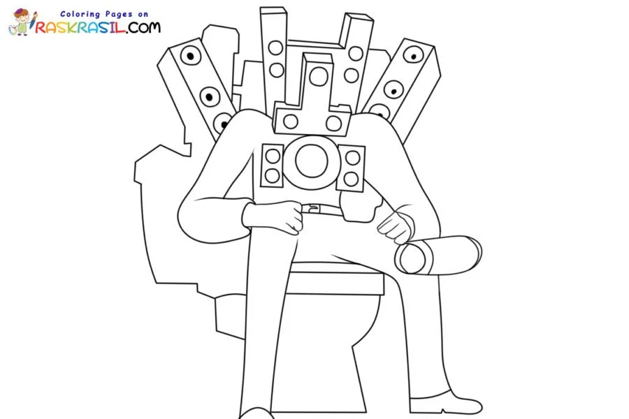 Desenhos de Skibidi Toilet Para Colorir 13