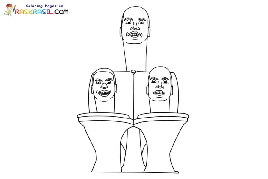 Desenhos de Skibidi Toilet Para Colorir 2