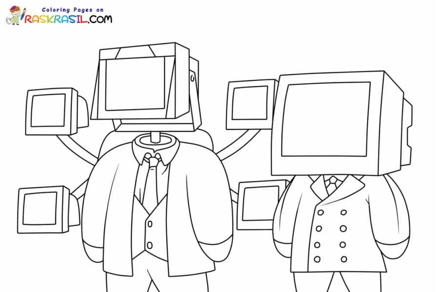 Desenhos de Skibidi Toilet Para Colorir 46