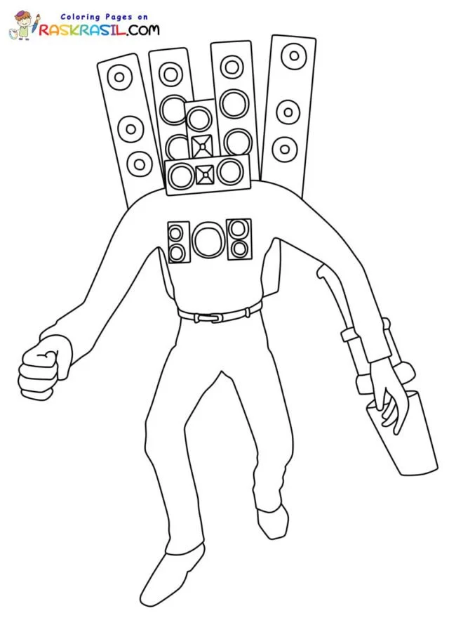 Desenhos de Skibidi Toilet Para Colorir 5