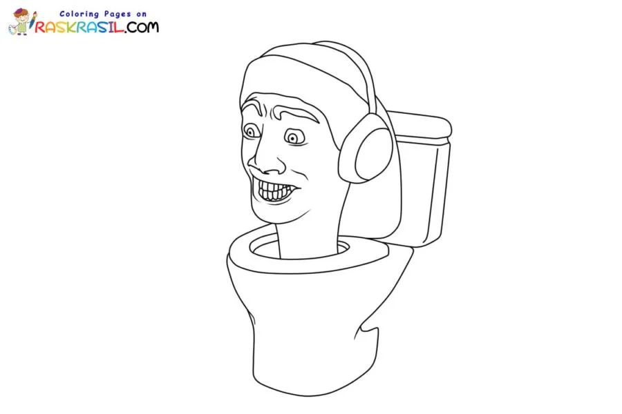 Desenhos de Skibidi Toilet Para Colorir 8