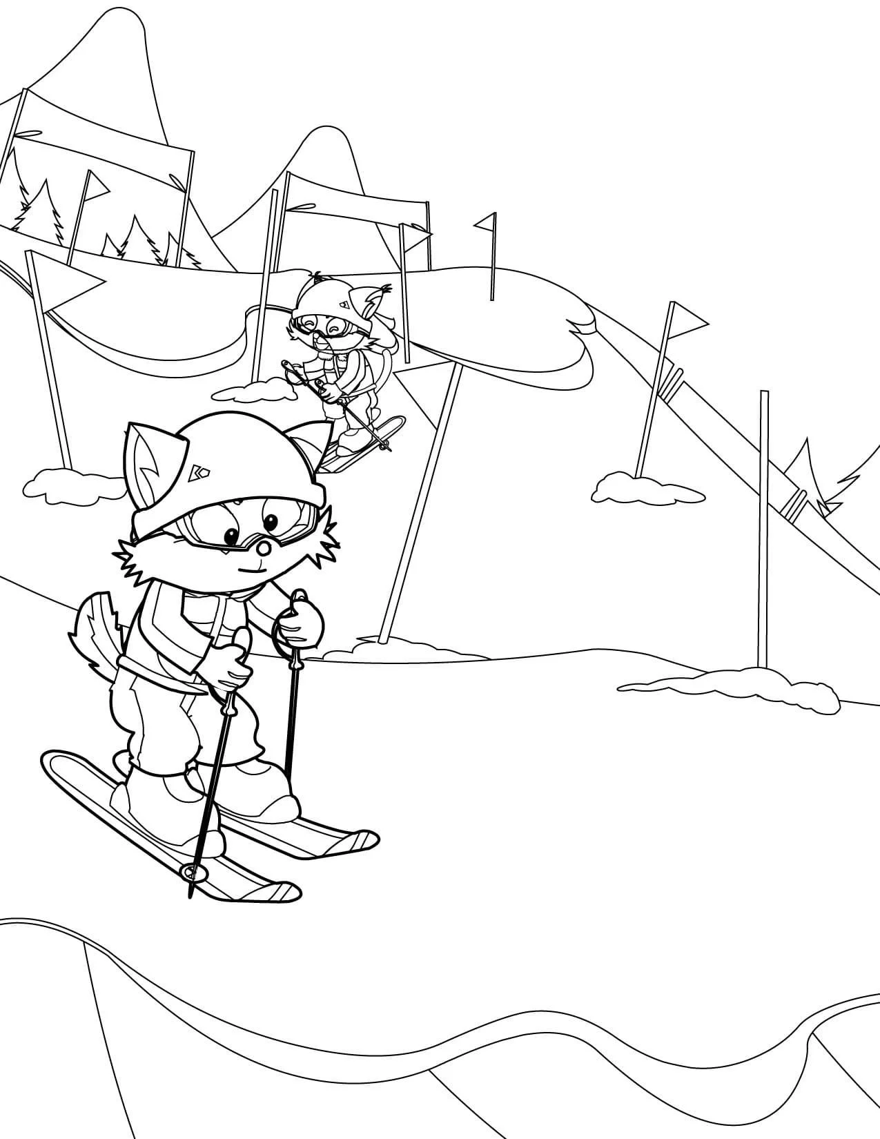 Skiing Coloring Pages 24