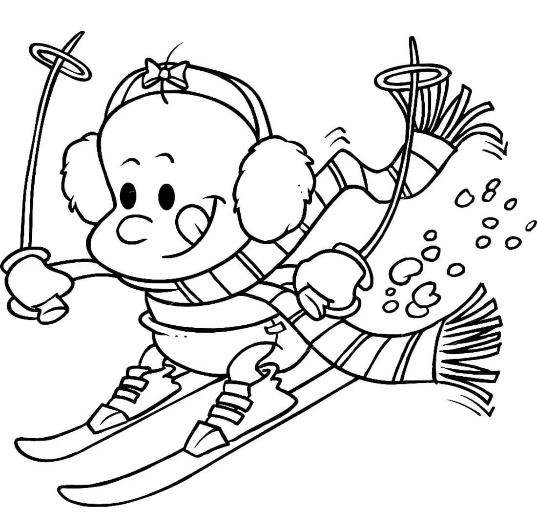 Skiing Coloring Pages 48