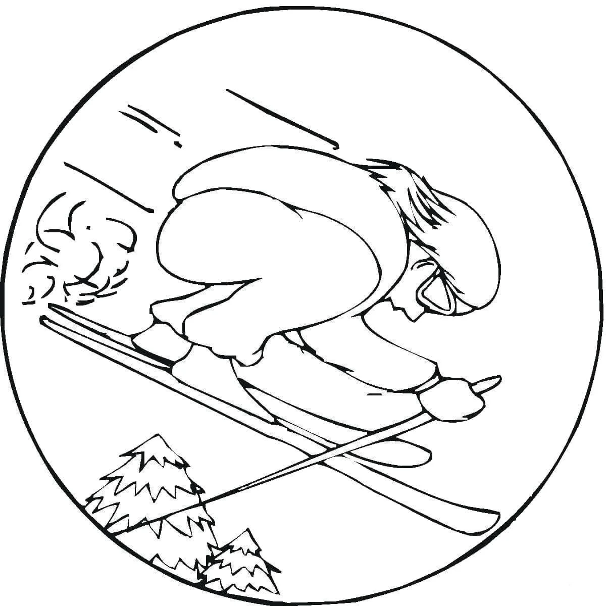 Skiing Coloring Pages 51
