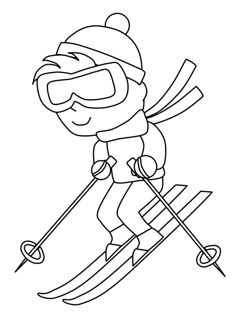 Skiing Coloring Pages 6