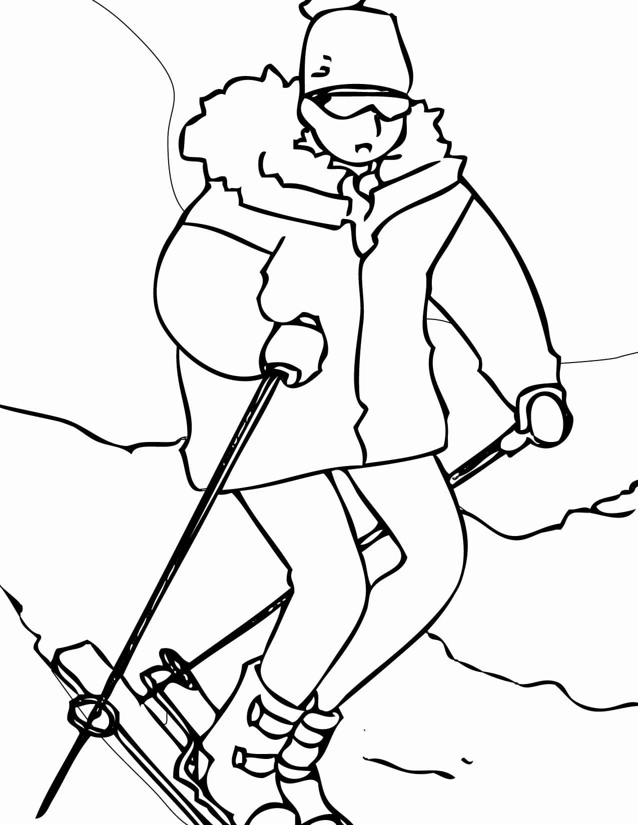 Skiing Coloring Pages 7