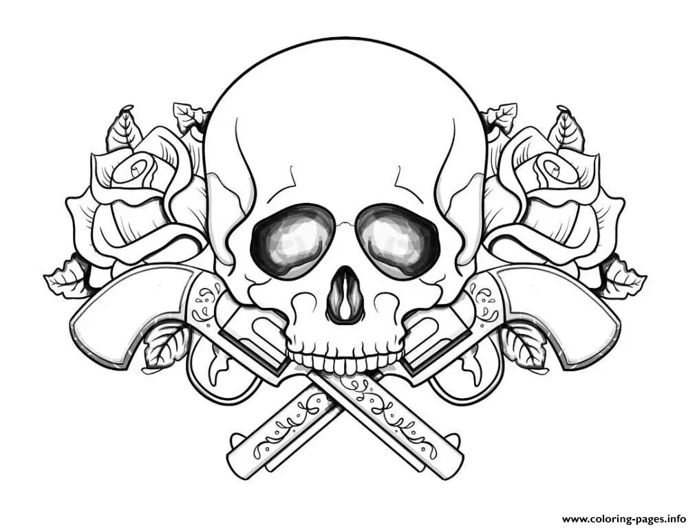 Skull Coloring Pages 10