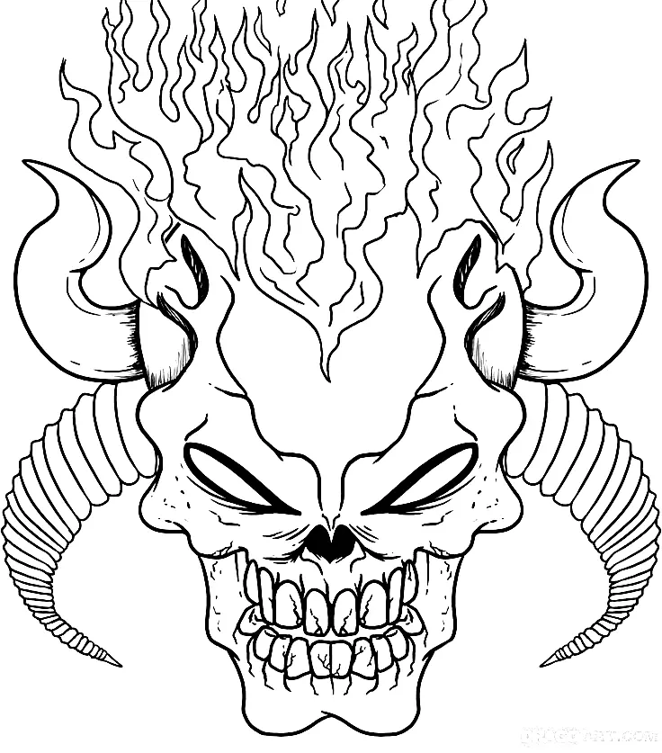 Skull Coloring Pages 11