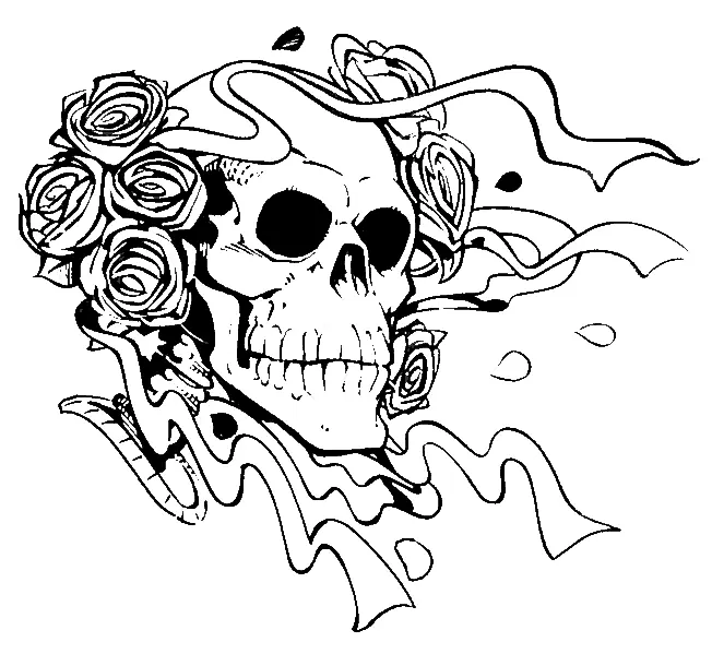 Skull Coloring Pages 14