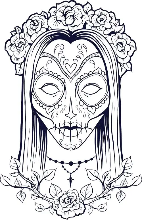 Skull Coloring Pages 17