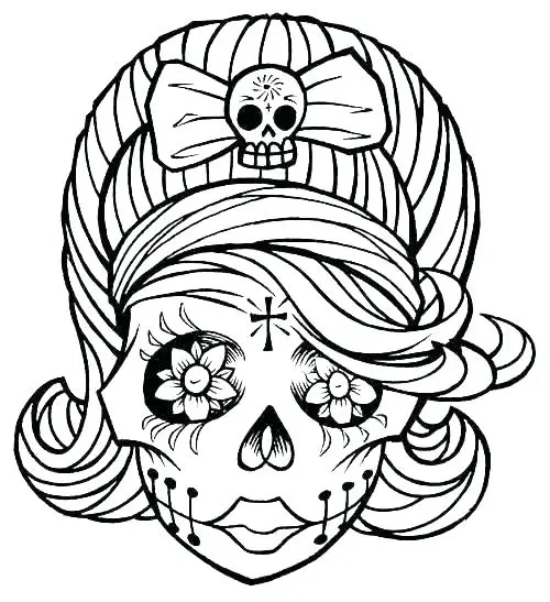 Skull Coloring Pages 21