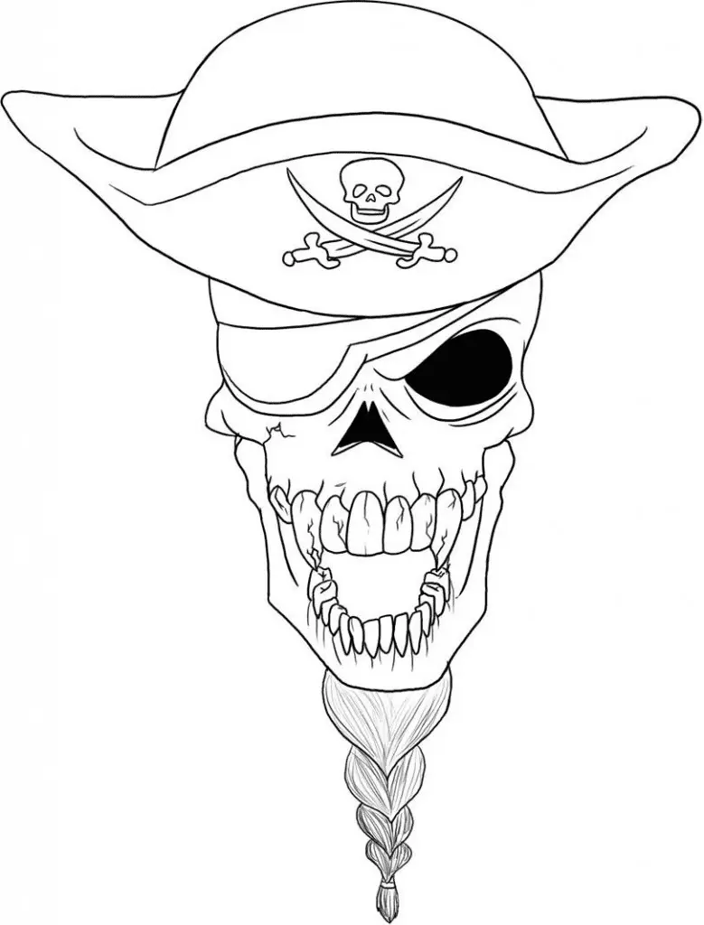 Skull Coloring Pages 28