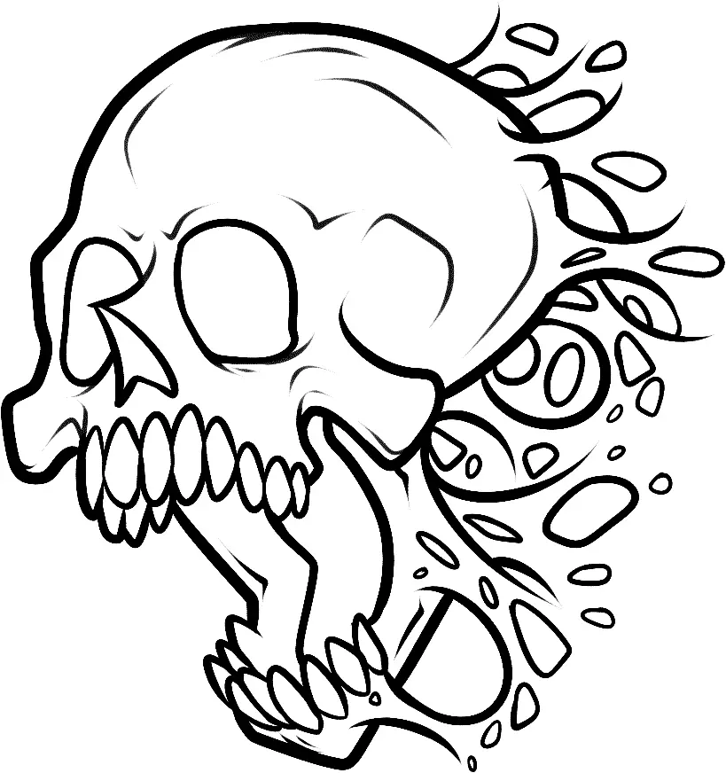 Skull Coloring Pages 3