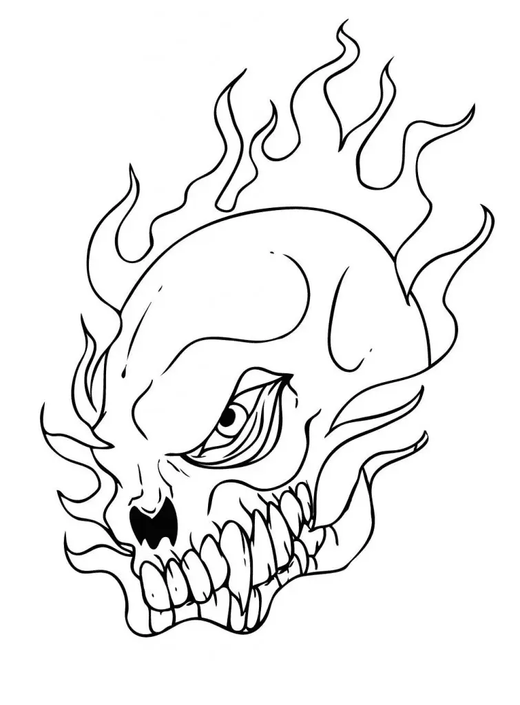 Skull Coloring Pages 7