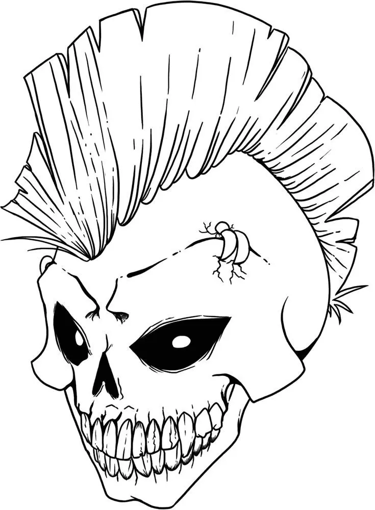 Skull Coloring Pages 9