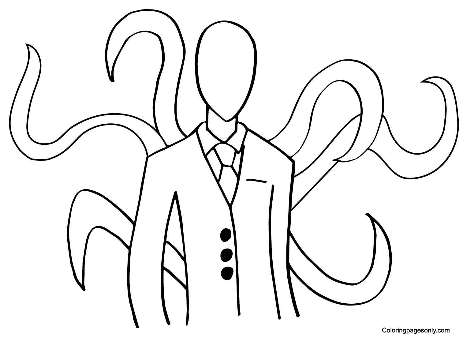 Slender Man Coloring Pages 9
