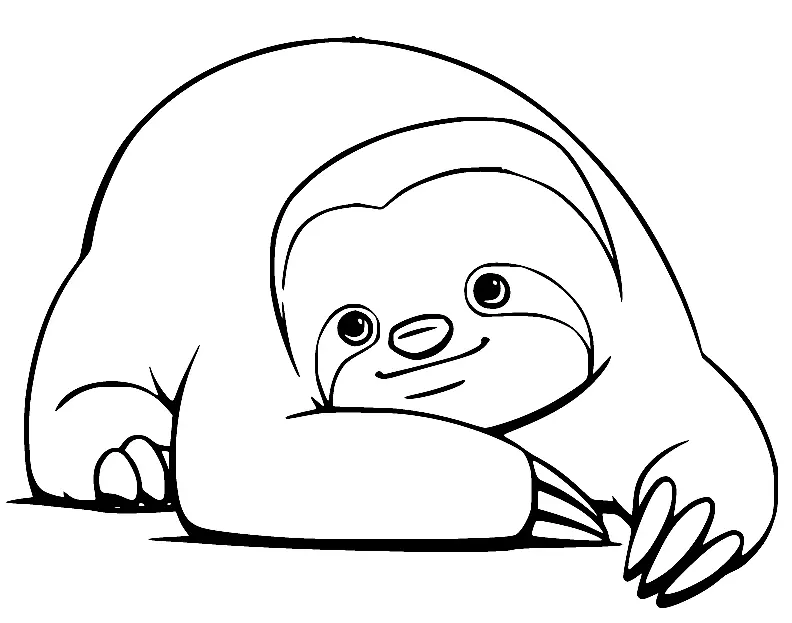 Sloth Coloring Pages 10